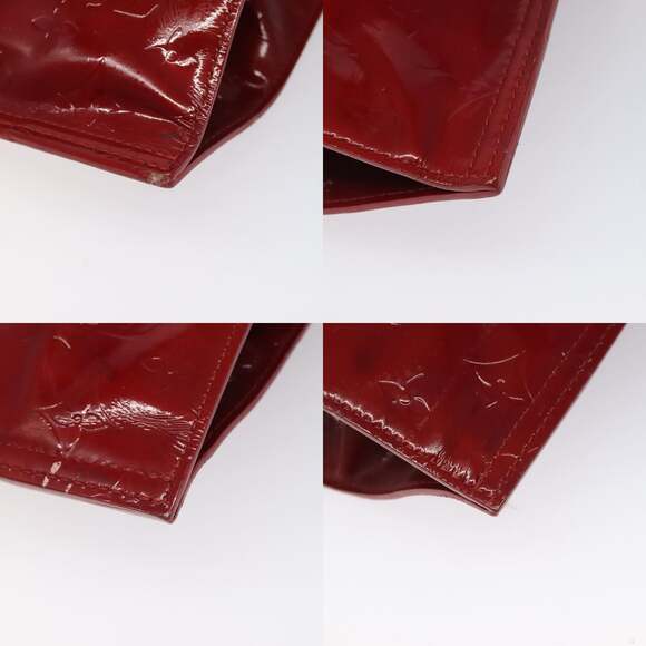 LOUIS VUITTON Monogram Vernis Stanton Tote Bag Red M91078 - Picture 10 of 12